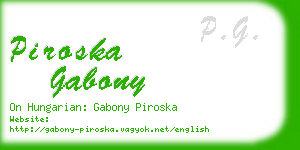 piroska gabony business card